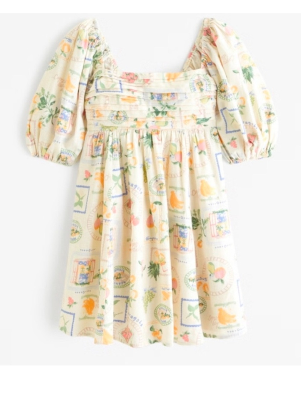 Abercrombie and Fitch Puff Sleeve Linen Dress